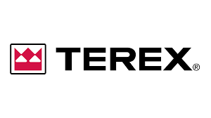 A black and white logo of the company terex.